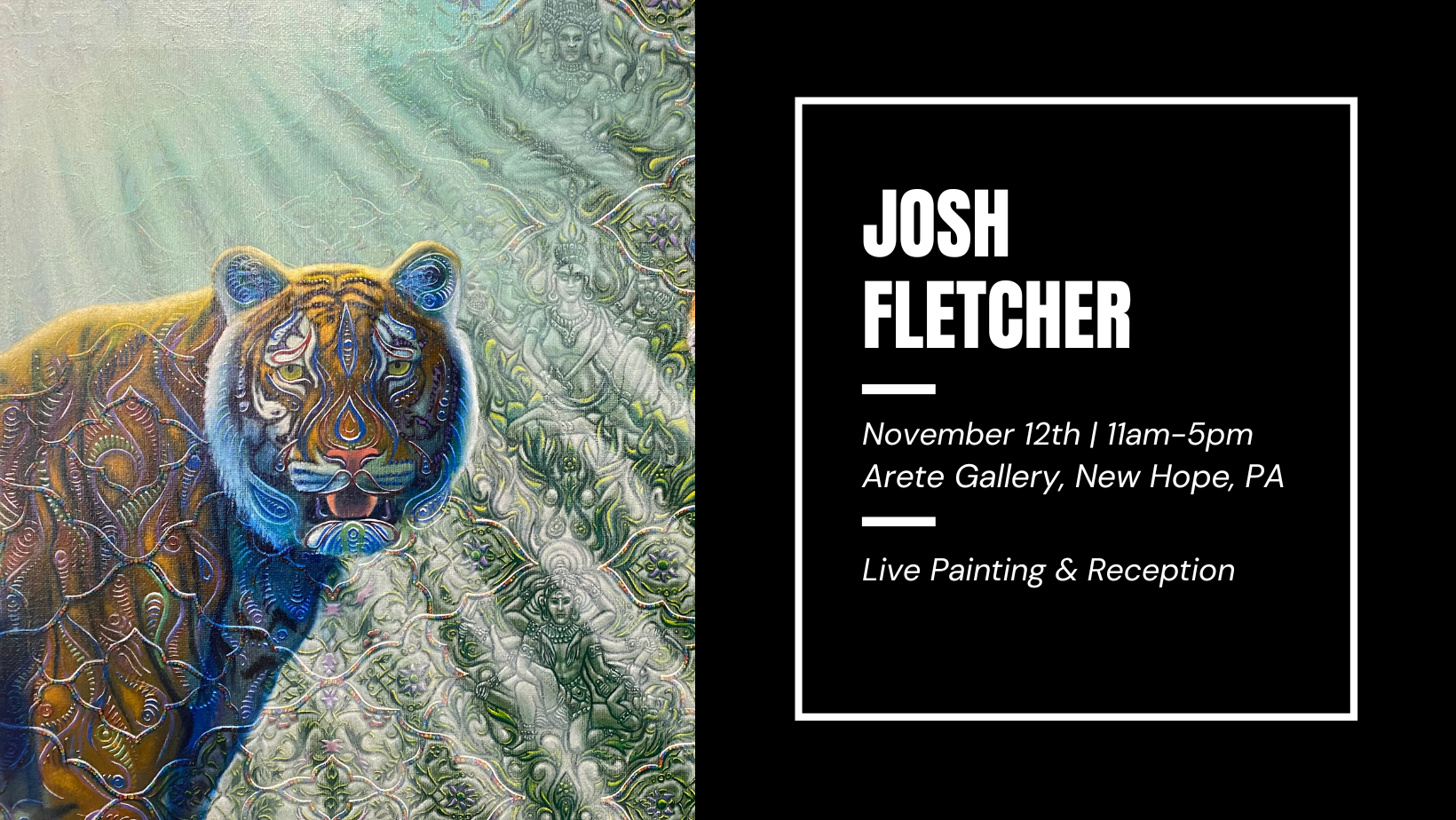 Live Painting & Reception Event at Arete Gallery in New Hope, PA: Josh Fletcher