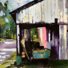 Bill's Barn by Elieen Turrel at Arete Gallery in New Hope, PA