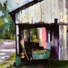 Bill's Barn by Elieen Turrel at Arete Gallery in New Hope, PA